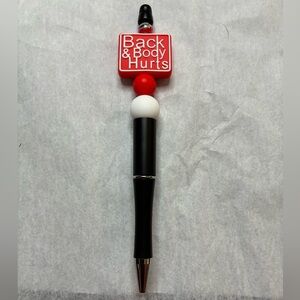 Non Branded Black and Red Novelty Pen